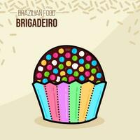 brigadeiro brasil - Brésil - brésilien Chocolat nourriture vecteur