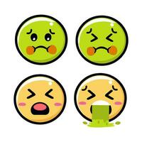 l'Internet mignonne et différent emojis - émoticône vecteur