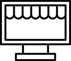 conception d'icône vectorielle de boutique en ligne vecteur
