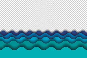 fond de vague bleue vecteur