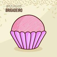 brigadeiro brasil - Brésil - brésilien Chocolat nourriture vecteur