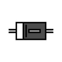 diode électrique ingénieur Couleur icône vecteur illustration