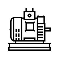dc Générateur électrique ingénieur ligne icône vecteur illustration