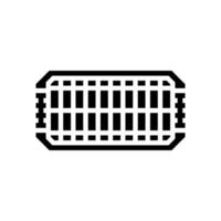 solaire batterie chargeur glamping glyphe icône vecteur illustration