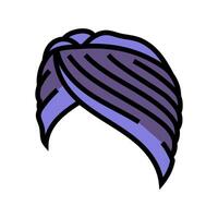 turban chapeau casquette Couleur icône vecteur illustration