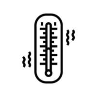 thermomètre ligne icône vecteur illustration