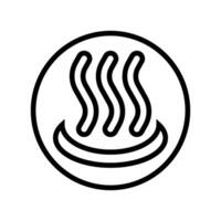 chaleur symbole ligne icône vecteur illustration