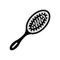 brosse à cheveux hygiène glyphe icône vecteur illustration