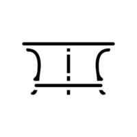 table cuir glyphe icône vecteur illustration