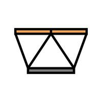 table minimaliste élégant Couleur icône vecteur illustration