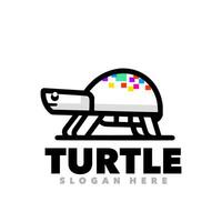 tortue pixel logo vecteur