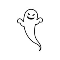 fantôme icône vecteur. fantôme illustration signe. spectre symbole. Halloween logo. esprit marquer. vecteur