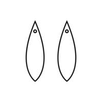 des boucles d'oreilles icône vecteur ensemble. larme des boucles d'oreilles illustration signe collection. bijouterie symbole ou logo.