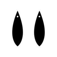 des boucles d'oreilles icône vecteur ensemble. larme des boucles d'oreilles illustration signe collection. bijouterie symbole ou logo.