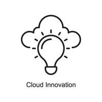 nuage innovation vecteur contour icône conception illustration. art et artisanat symbole sur blanc Contexte eps dix fichier