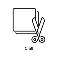 artisanat vecteur contour icône conception illustration. art et artisanat symbole sur blanc Contexte eps dix fichier