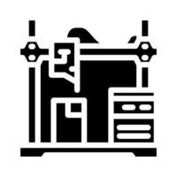 prototypage fabrication ingénieur glyphe icône vecteur illustration
