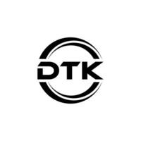 dtk logo conception, inspiration pour une unique identité. moderne élégance et Créatif conception. filigrane votre Succès avec le frappant cette logo. vecteur