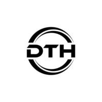 dth logo conception, inspiration pour une unique identité. moderne élégance et Créatif conception. filigrane votre Succès avec le frappant cette logo. vecteur