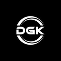 dgk logo conception, inspiration pour une unique identité. moderne élégance et Créatif conception. filigrane votre Succès avec le frappant cette logo. vecteur