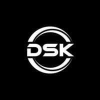 dsk logo conception, inspiration pour une unique identité. moderne élégance et Créatif conception. filigrane votre Succès avec le frappant cette logo. vecteur