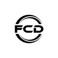 FCD logo conception, inspiration pour une unique identité. moderne élégance et Créatif conception. filigrane votre Succès avec le frappant cette logo. vecteur