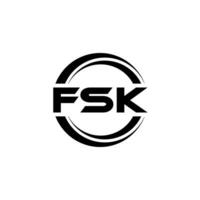 fsk logo conception, inspiration pour une unique identité. moderne élégance et Créatif conception. filigrane votre Succès avec le frappant cette logo. vecteur