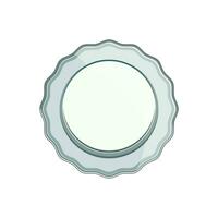 cercle assiette blanc dessin animé vecteur illustration