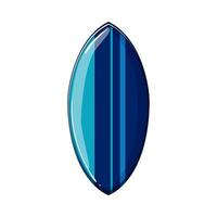 rétro planche de surf plage dessin animé vecteur illustration