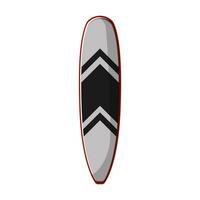 ancien planche de surf plage dessin animé vecteur illustration