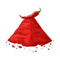 le Chili paprika rouge dessin animé vecteur illustration