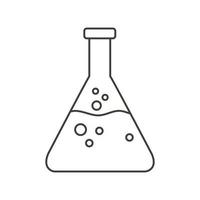 style de ligne scientifique flacon de recherche en chimie vecteur