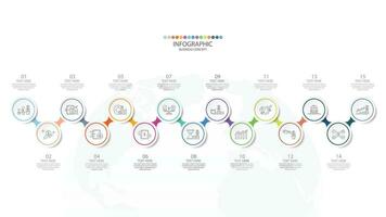 infographie processus conception avec Icônes et 15 les options ou pas. vecteur