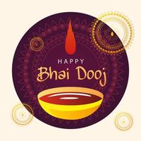 heureux bhai dooj avec la conception de vecteur de dessin animé homme indien