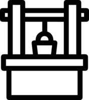 seau icône symbole vecteur image. illustration de le seau nettoyage équipement la lessive contour conception image. eps dix