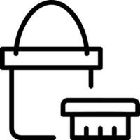 seau icône symbole vecteur image. illustration de le seau nettoyage équipement la lessive contour conception image. eps dix