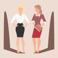 belles femmes d'affaires dans des poses différentes, femmes d'affaires vecteur