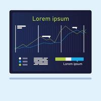 augmenter la conception de vecteur d'infographie graphique en courbes