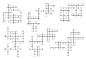 grille de jeu de mots croisés, puzzle de mots croisés vectoriels vecteur