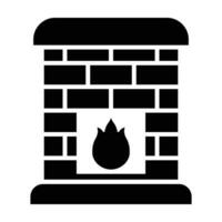 cheminée vecteur glyphe icône pour personnel et commercial utiliser.