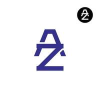 lettre az za monogramme logo conception vecteur
