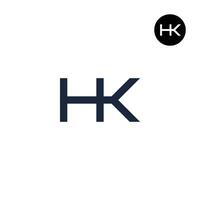 lettre hk monogramme logo conception vecteur