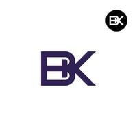lettre bk monogramme logo conception vecteur