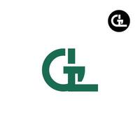 lettre gl monogramme logo conception vecteur