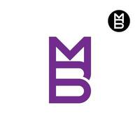 lettre mb bm monogramme logo conception Facile empiler vecteur