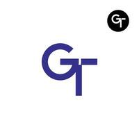 lettre gt monogramme logo conception vecteur