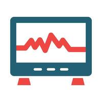 ecg machine glyphe deux Couleur icône pour personnel et commercial utiliser. vecteur