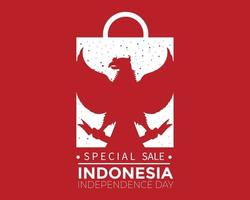 modèle de vente spéciale pour la fête de l'indépendance de l'indonésie vecteur