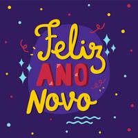 Feliz Ano Novo Brésil Nouvel An Vecteur