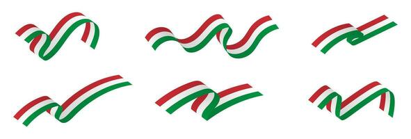 3d Italie drapeau rubans. longue italien drapeaux, Italie tricolore drapeau. italien drapeau rubans isolé sur blanc Contexte. modifiable vecteur illustration. eps dix.